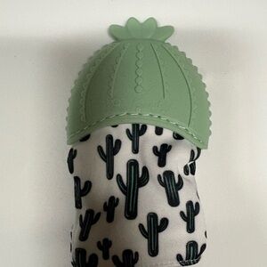 Itzy Ritzy Cactus Teething Mitten - Mint Green and Black